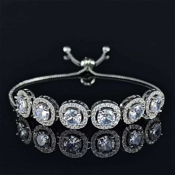 2023 New Round Adjustable Bracelet Bangle for Women Anniversary Gift Wholesale Luxury Jewelry S6059 Z260225