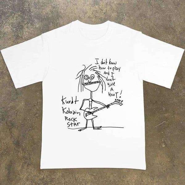2025 Kurt Cobain Rock Nirvana American Street Fashion Brand Pure Round Neck T-shirt Short Sleeve High Quality Luxury C260226