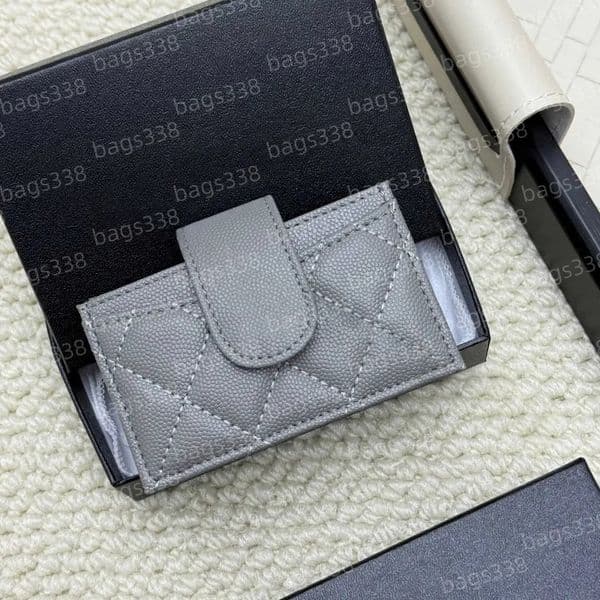Designer fashion card holder women men classic pattern 10A quality wallet coin purses handbag small bag genuine leather mini bags brand elegant secure credit slots