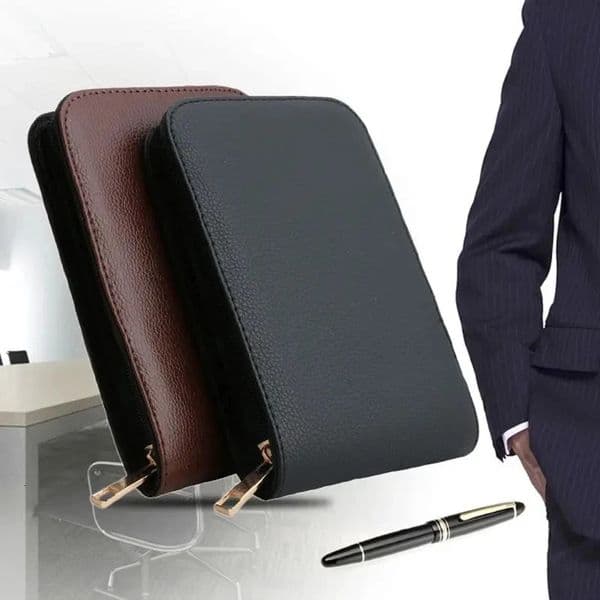 12 Pens Fountain Pen/Roller Pen Faux Leather Zipper for Case Holder 260203