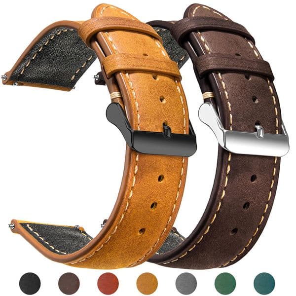 Wax Vintage Quick Release 14mm 16mm 18mm 20mm 22mm 24mm Genuine Leather Watch Bands for Men Women Top Grain Leather Watch Strap 260120