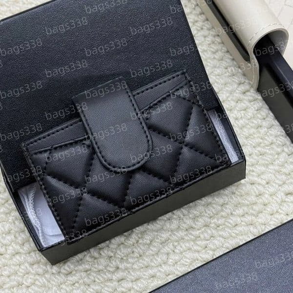 Designer fashion card holder women men classic pattern quality wallet coin purses handbag small bags brand credit slots quilted passport wholesale organizer