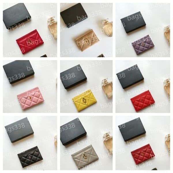 Designer wallet card holder luxury grained smooth genuine caviar women leather credit fashion casual shopping purses slots carte pocket quality classic passport