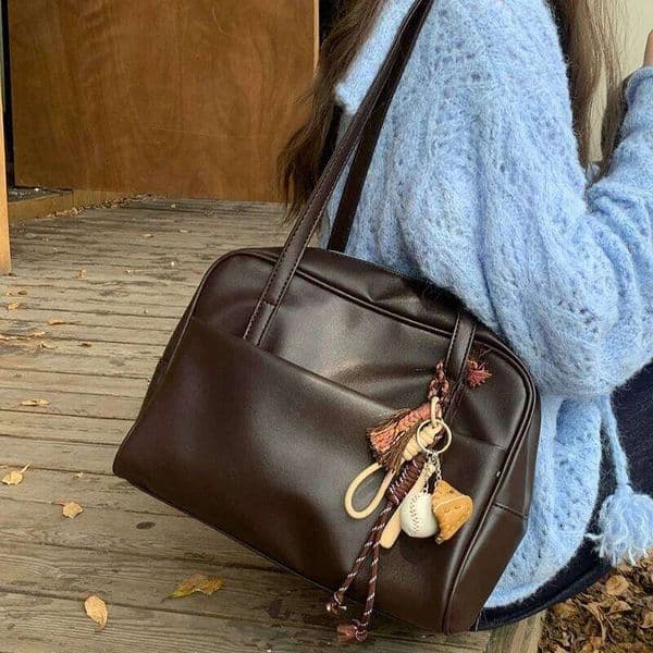 Korean Style Large Capacity Single Shoulder Women's Versatile Vintage Underarm Autumn 2025 New Arrival Tote Bag H260225
