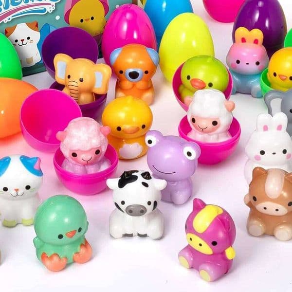 perfume 2026 12/24/48 Pack Prefilled Eggs Plastic Egg Kids Toy Colorful Gift Packaging Box Easter Party Hunt Game DIY cologne Craft Supplies Free Shipping