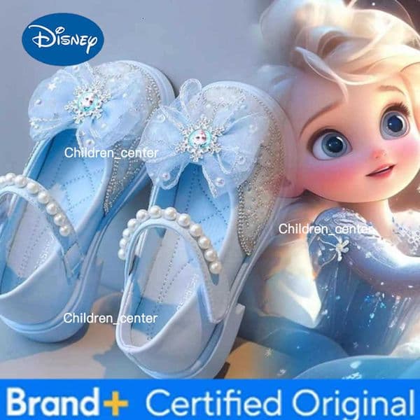 Girls Elsa Crystal Princess Shoes New Kids Rhinestone Leather Dress Shoes H260226
