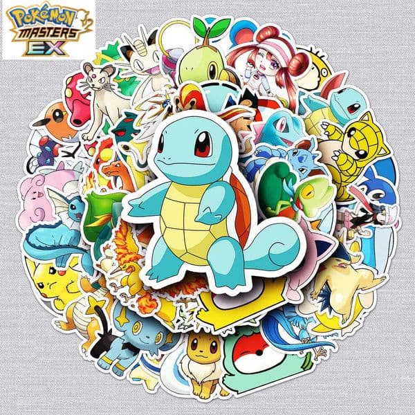 50 Pokmon cartoon graffiti stickers for luggage, laptops, cars, and motorcycles W260226