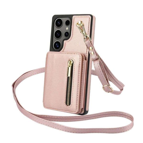 Crossbody Zipper Cards Solt Phone Case for Samsung Galaxy S25 Edge S24 Ultra S23 S22 S21 Plus A56 A36 A16 A15 A55 Leather Cover J260205