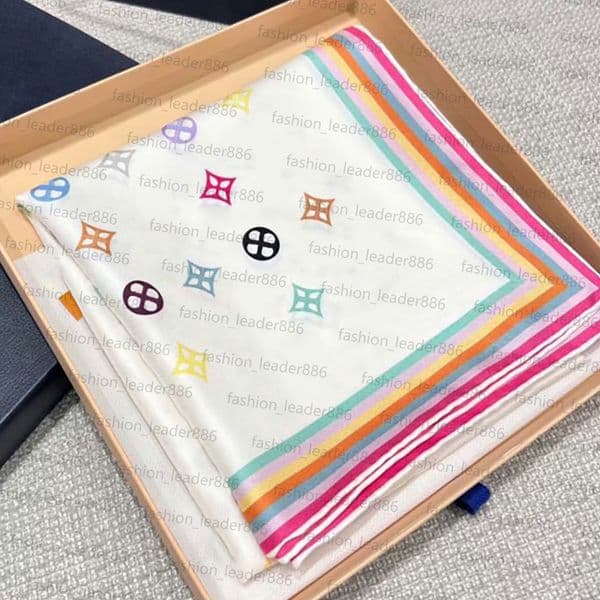 designer scarf wool silk scarf fashion silk scarf square summer new style silk womens ribbons for work travel outdoor and home headband with box
