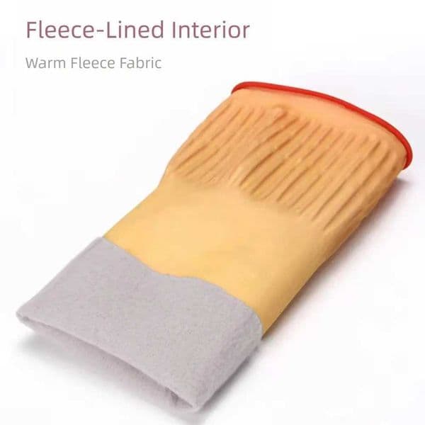 Velvet Lining Rubber Cleaning Gloves 30/38/45cm Thick Material Protective Gauntlets Extra Long Cuffs Acid Resistant S260226