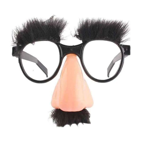 Halloween Party Eyeglasses Novelty Prank Disguise Big Nose Glasses with Eyebrows Mustache Silly Photo Props Supplies 26W0226