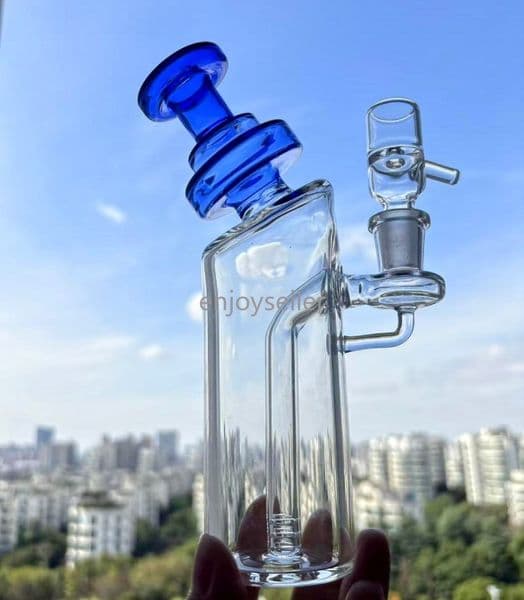 Small Glass beaker Bong Smoking Water Pipes Bubbler Hookahs Mini Celestial Water Bongs Downstem Perc with 14mm Bowl 5.9''
