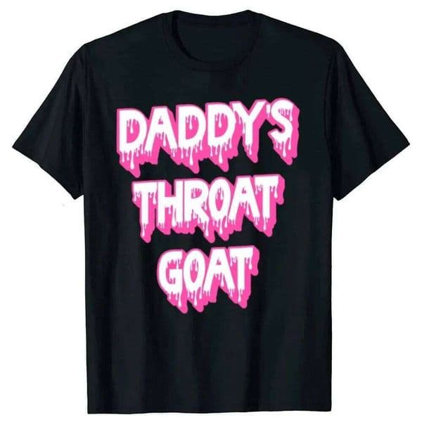 Funny Pink Daddy's Throat Goat Adult Humor Sarcastic T-shirts Fashion Casual Tshirt Loose T Shirt Women Clothing C260226