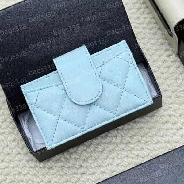 Designer fashion card holder women men classic pattern quality wallet coin purses handbag small bags brand credit slots caviar quilted passport wholesale shopping