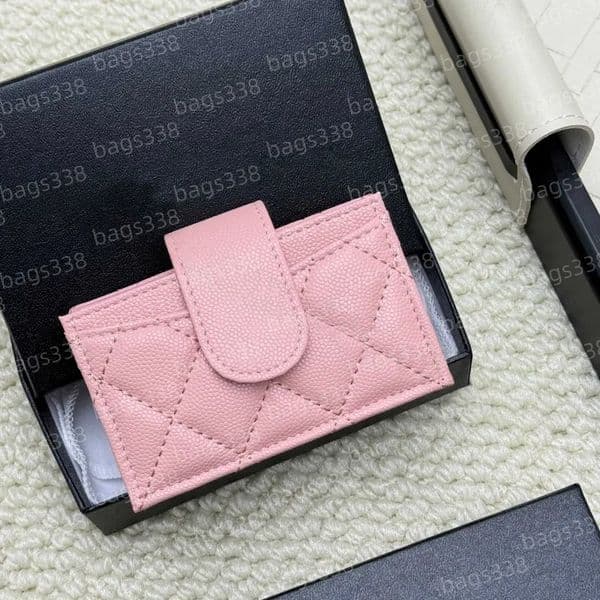 Designer fashion card holder women men classic pattern quality wallet coin purses handbag small bag brand credit slots caviar compact casual passport quilted bags