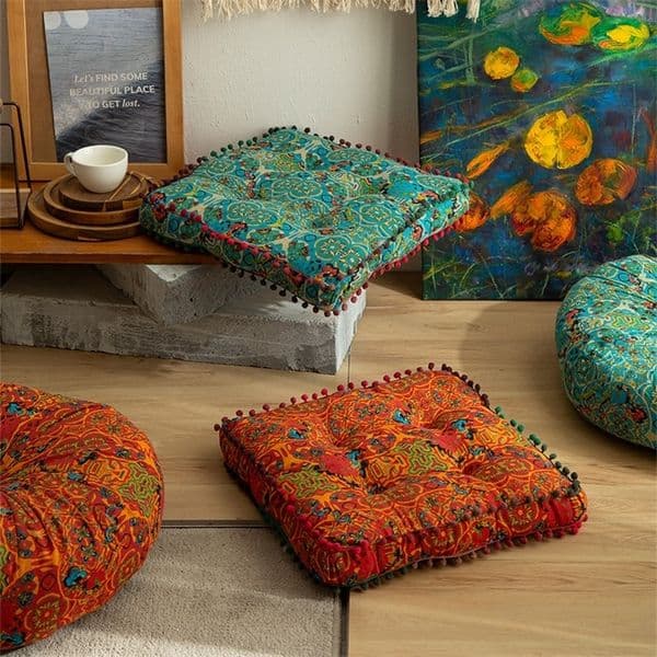 Bohemian Style Thickened Cotton Linen Cushion for Ground Lazy People with Moroccan Window Tatami Mat Pillow Puff Cushion That 260129ww