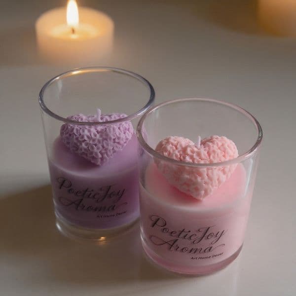 In Stock Cross-Border Valentine's Day Scented Fragrance Heart Soy Candle Aromatherapy Gift Holiday Souvenir Ornament