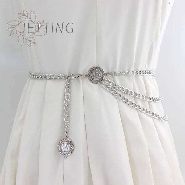 Hot Metal Women Long Tassel Multilayer Dress Chain Ins Style Adjustable Waist Belt For Y260226