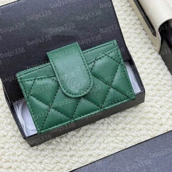 Designer fashion card holder women men classic pattern quality wallet coin purses handbag small bags brand credit slots caviar casual passport quilted shopping