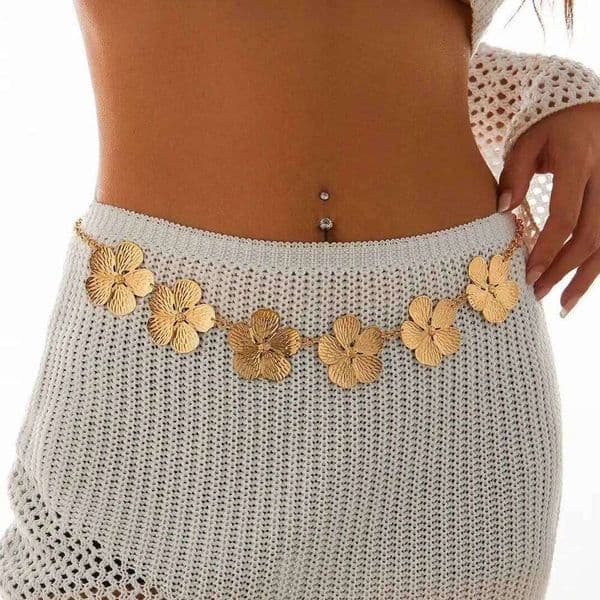 PuRui Vintage Gold Color Adjustable Waist For Womwn Korean Fashion Temperament Sexy Metal Body Chain Daily Party Jewelry Y260226