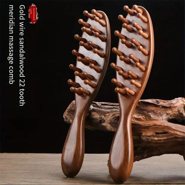 Rosewood Massage Comb 2024 Dense Wooden Teeth for Pain Relief Health Home Care 260205