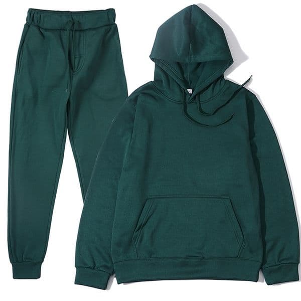 Mens Autumn and Winter Solid Color Hoodiepants Two-piece Set Fashionable Casual Sports Set Size S-3XL Mens Tracksuit 260206BJ