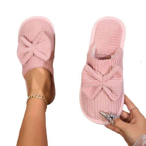 2025 New Fashion Women's Bow Fall/Winter Indoor Bedroom Floor Lightweight and Comfortable&Soft Warm Slippers for Home