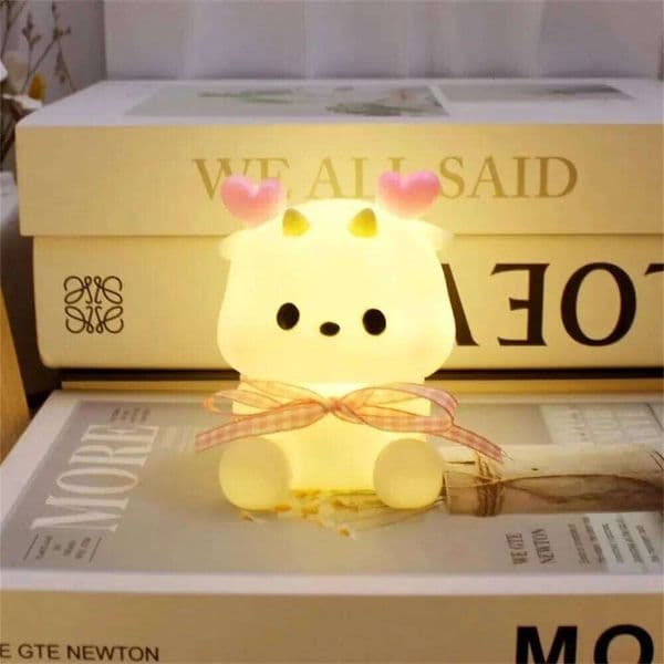 1PC Pink LED Cartoon Dragon Night Lamp ,Bedroom Bedside Light For Kids Friend Holiday Gifts Z260226