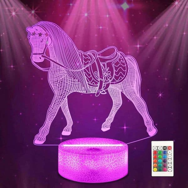NEW Animal 3D Night Lamp Children Bedroom Decor Desk Setup Zodiac Horse Bedside Light for Christmas Birthday Gift Z260226