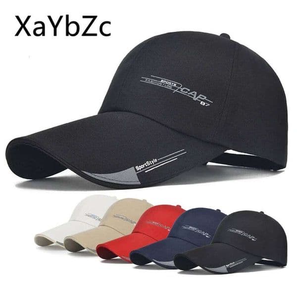 Sports Cap Mens For Fish Outdoor Fashion Line Baseball Long Visor Brim Shade Snapback Sun Hat Bone Gorras 26Y0227