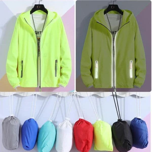 Men Women Teens Quick Dry Anti-UV Thin Ultra-Light Reflective Camping Hiking Fishing Running Jacket Skin Coat Windbreaker S-7XL 260226