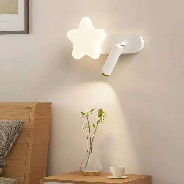 LED Dimmable Lamp with Remote Control Star Spotlight Rotatable 350 Lighting Decor Bedroom Study Wall Lights Z260226