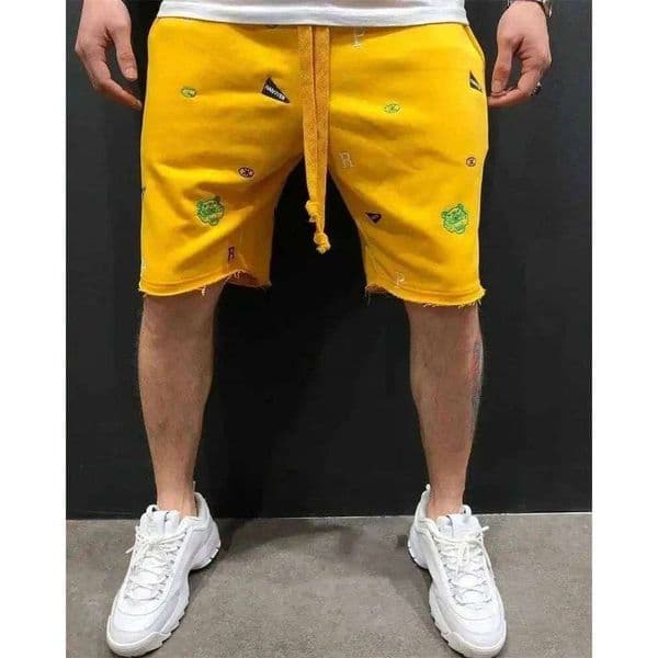 2025 New Spring Summer Men Cargo Relaxed Fit Breeches Bermuda sports Short Pants cotton Embroider Shorts Men's sweatpants H260226