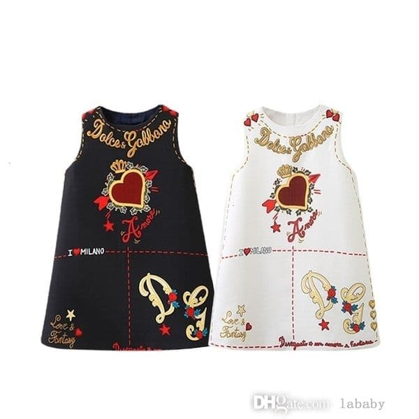 Summer Kids Clothes Baby Girls Dresses Fashion Sleeveless Tank Designer Dress Vest Skirt Stylish Childrens Clothing
