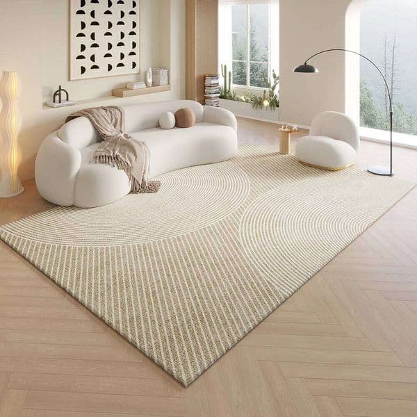 VIKAMA Cream Style Living Simple Sofa Coffee Table Pad, Bedroom Wardrobe Room Carpet, Home Decoration H260227
