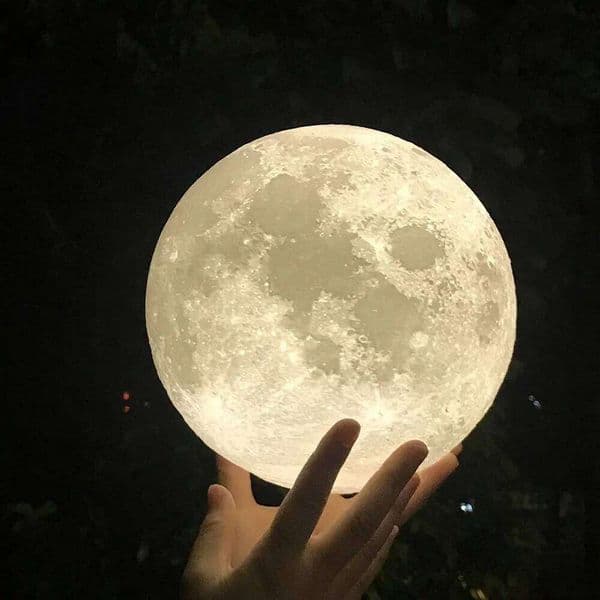 3D Printed Lamp LED 16 Colors Rechargeable Touch The Moon Children's Night Light Home Decor Birthday Gifts Z260226