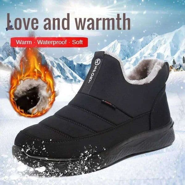 2025 winter cotton boots, old Beijing cloth shoes, snow covered plush, thick, warm flat bottom, non slip women's shoes
