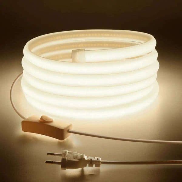 220V COB Strip Light RA90 Super Bright 280LEDs/m Flexible Outdoor Lamp Waterproof LED Tape With EU Power Plug Z260227