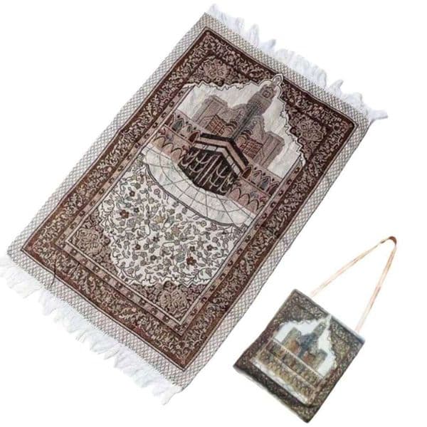Prayer Rug Prayer-Rug with Elegant Design Bags Soft Carpet Ramadan Islamic Muslim Gift for Family Friends H260227