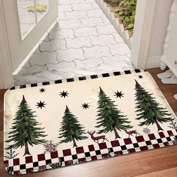 Christmas Welcome Indoor Outdoor Non-Slip Dirt Resistant Door Bedroom Bed Comfort Living Room Floor Mat H260227