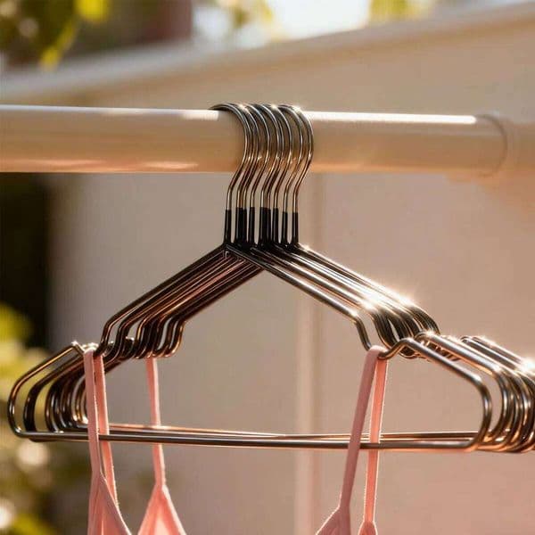 10pcs-Non-Slip Coated Suit Coat Heavy Duty Clothes Hangers Metal Shirt Jacket Hanger with Round Notches for Dress 26Y0227