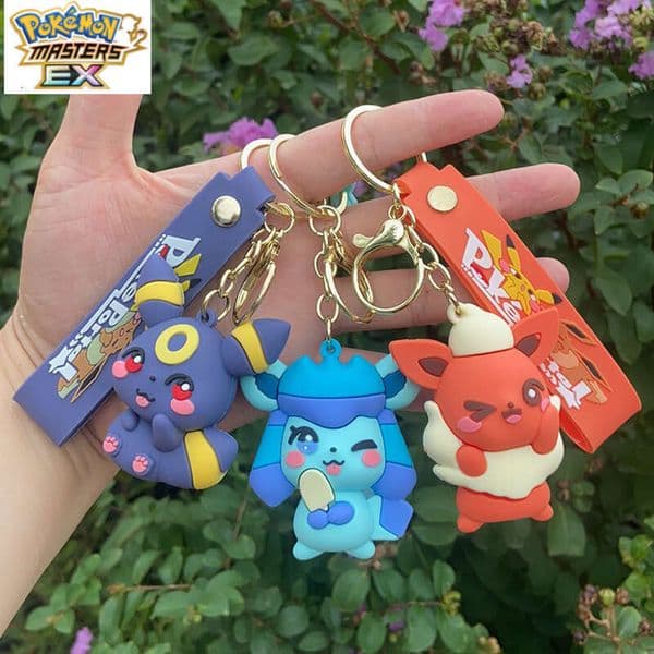 Pokmon Eevee Keychain Cartoon Figurine Pendant, Popular Export Product Wholesale, Cute Bag Ornament W260227