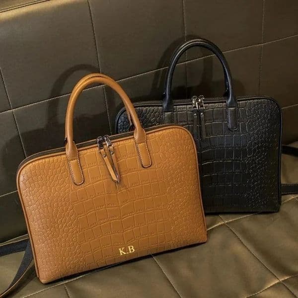 Customized Style Business Briefcase Handbag Suitable For 13/14/15 Inch Laptop Bag Insurance Document Shoulder Diagonal Bag 260206