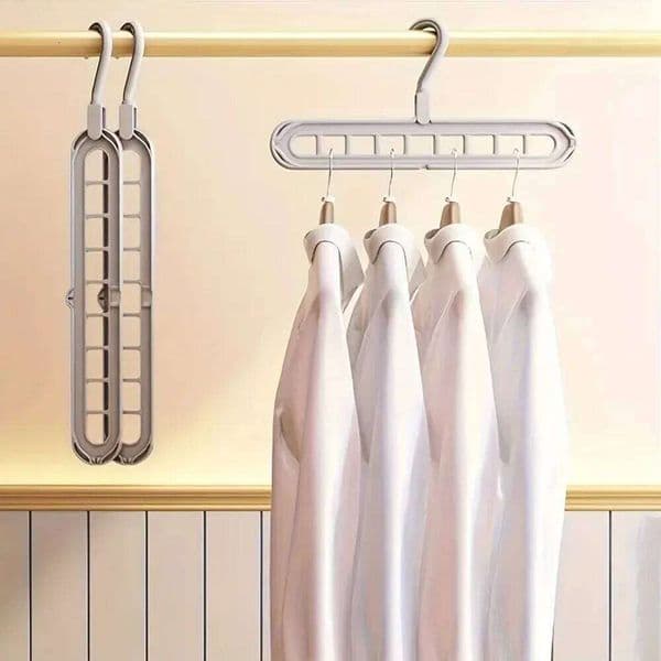 1-5 PCS 9-Hole Multi-Functional Hanger, Space Saving Clothes Drying Rack for Horizontal & Vertical Use, Home Organizer 26Y0227