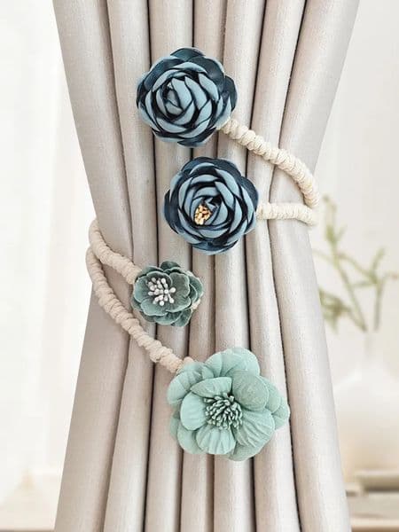 Designer Curtain Tree planter Branch Flower Buckle Ring Strap Pair Creative Decoration Storage Rope Sheer Curtain Accessory Embellishment Bundle Tie Clip Ddmyth 0