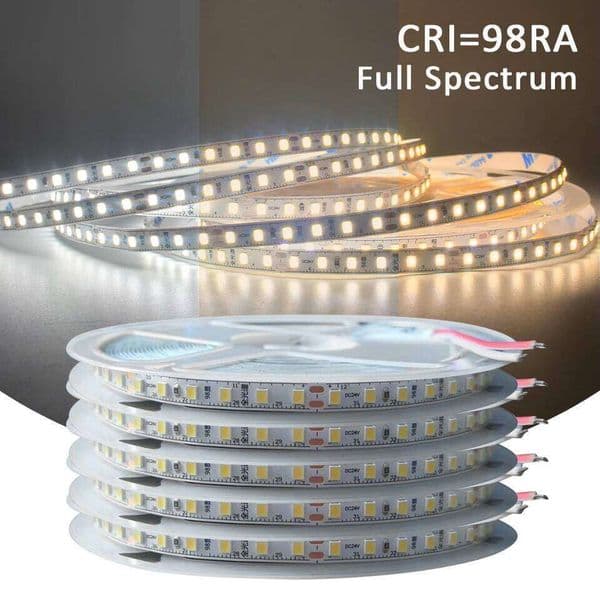 Ra98 Full Spectrum Strip Light 24V 10M 5M SMD2835 120LEDs Led Tape Ribbon Lamp 24 volt High CRI Flexible Lighting Z260227