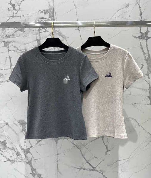Women's T-Shirt Designer High-end 26ss Spring/Summer New tees Embroidered Cotton Short SleeveThe cotton fabric is soft and breathable top ZNPJ