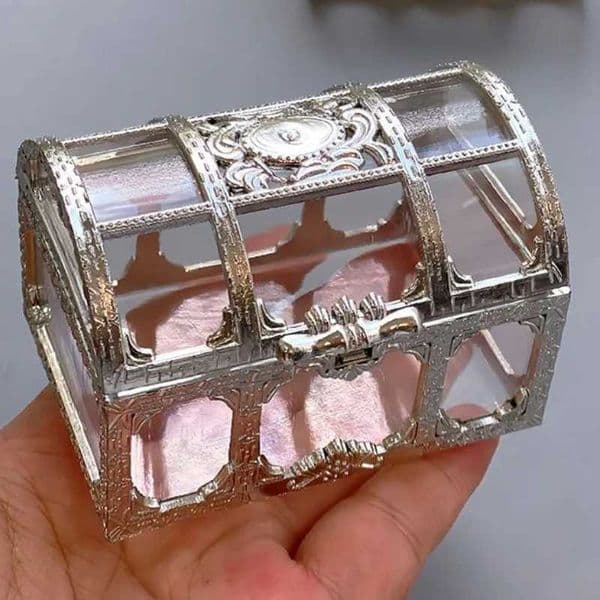 Retro Plastic Transparent Jewelry Boxes Organizer Vintage Pirate Treasure Box Crystal Earrings Gem Jewelry Display Travel Case L251222