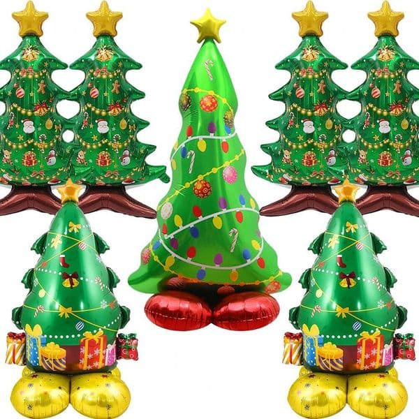 Bestseller 2Pcs Large Size Balloons Self Standing Xmas Tree Mylar Balloon Christmas Home Party Decorations New Year Supplies ddmytues