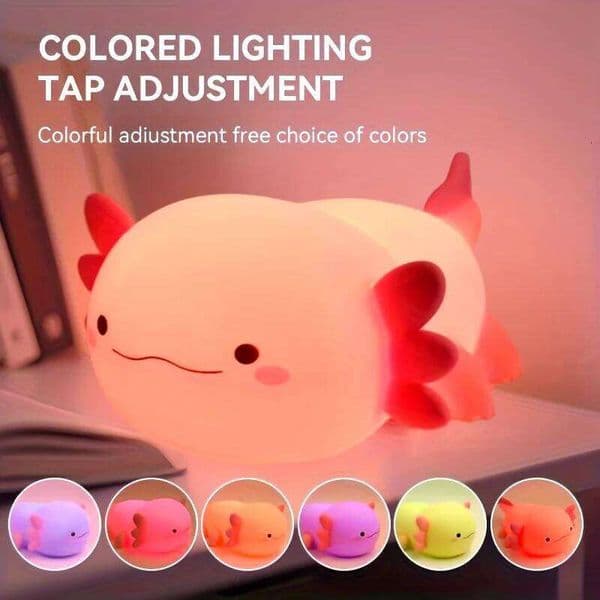 Multi-color cartoon night light, touch-sensitive timer function, USB rechargeable desk lamp, suitable for room and home dcor. Z260226